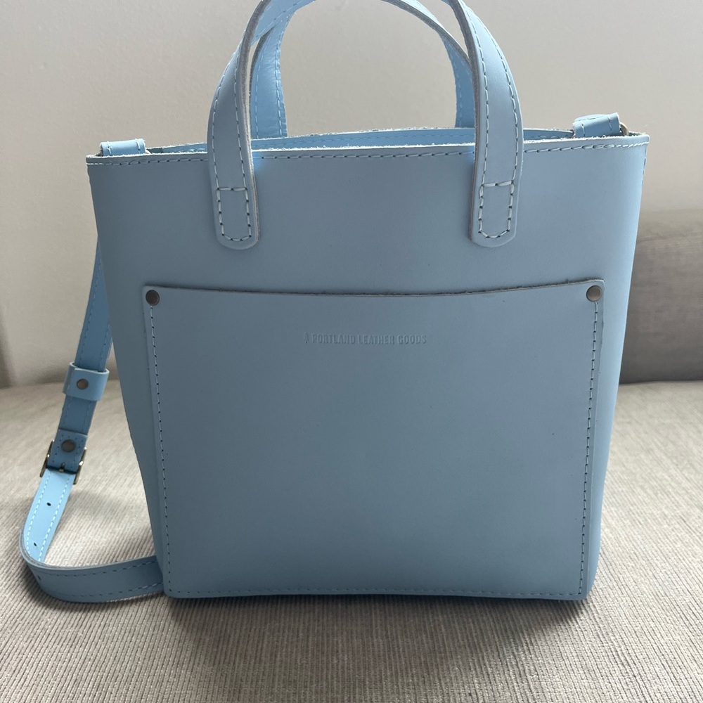 Portland Leather Sky Blue Mini Crossbody Bag